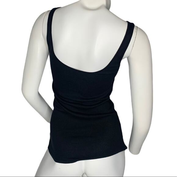 VS Tee Shop Small gold sequin scoop neck black tank - Picture 2 of 5